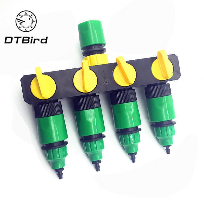 1 ensemble (6 pièces) connecteur de tuyau d'eau Shunt 4 voies inverseur d'eau goutte à goutte irrigation de jardin 4/7 ou 8/11 raccord de raccord de tuyau