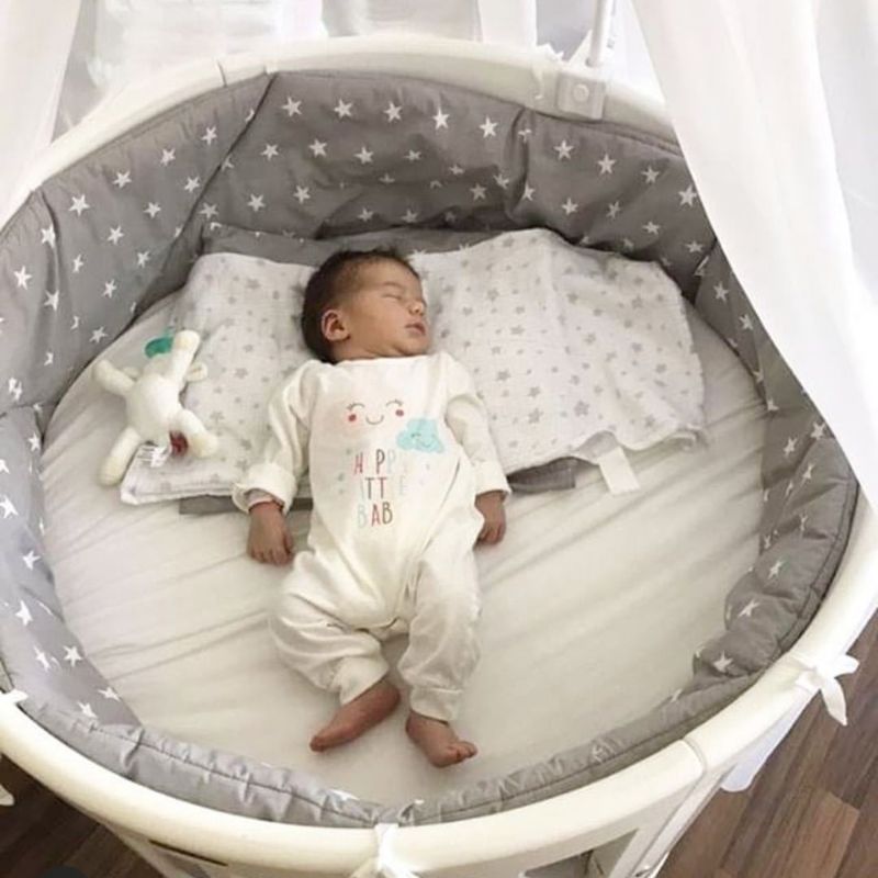 Baby Bed Thicken Bumpers Pillows Newborns Room Decor Nordic Stars Crib Around Cot Protector