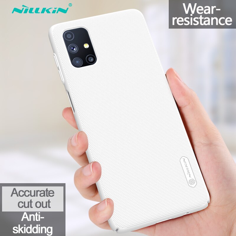Nillkin pokrywa dla Samsung galaktyka M31s M51 przypadki matowe tarcza Obudowa matowy twardy PC telefon ochraniacz tylna pokrywa dla Samsung M51: For Samsung M51 / biały