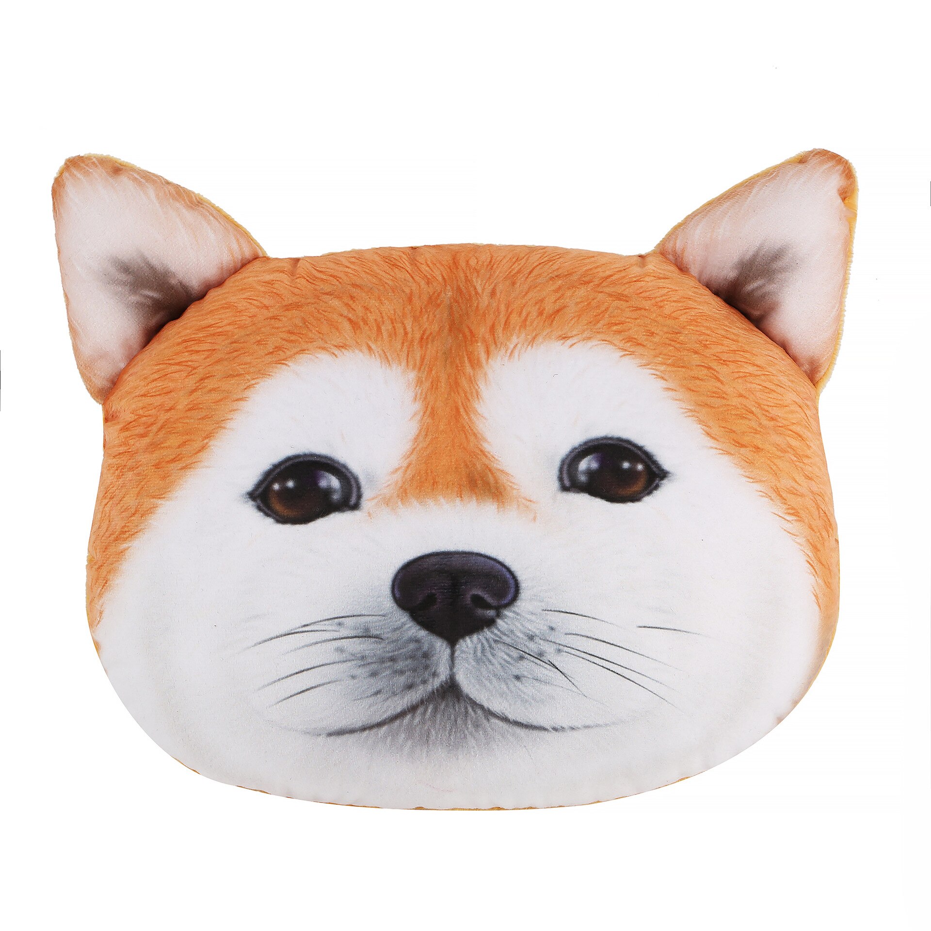Neueste 3D Gedruckt Schnauzer Teddy Hund Gesicht Auto Kopfstütze Nacken Rest Auto Hals Kissen Mit Füllstoff: Akita B14