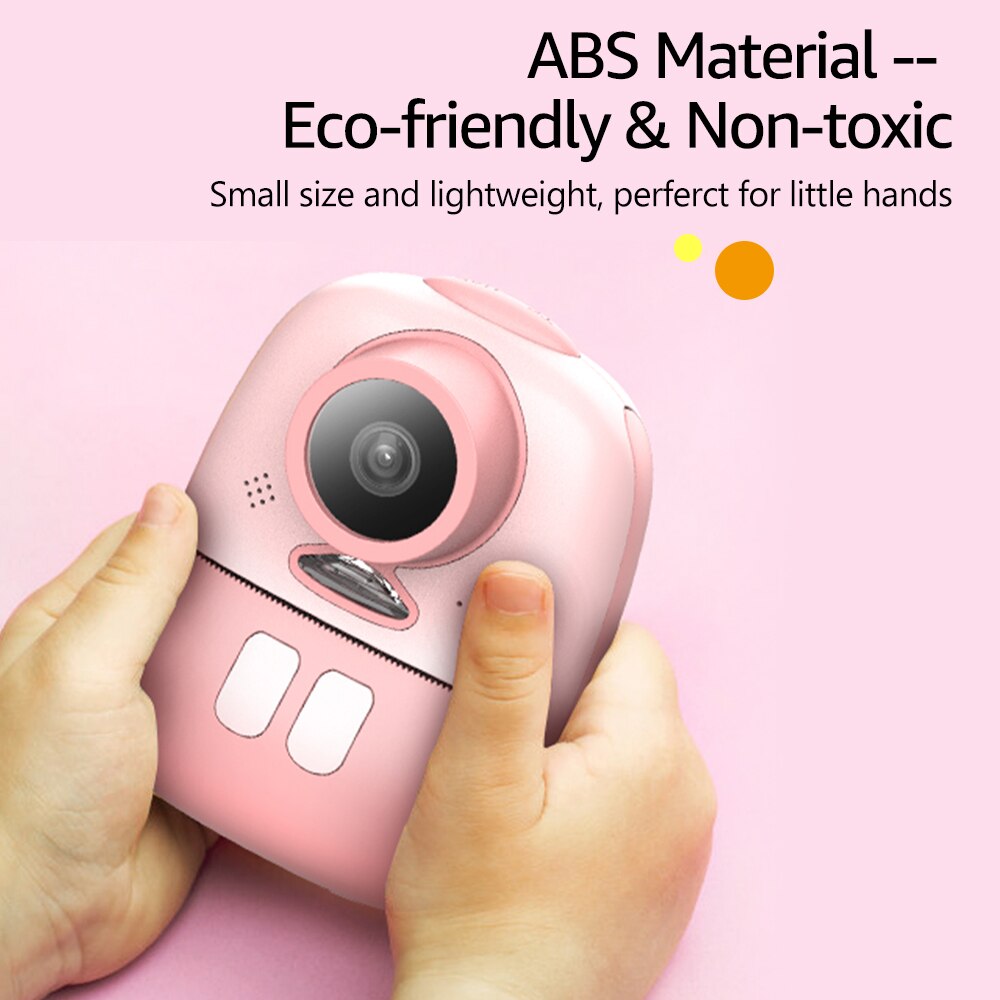 Digital Kids Camera for Girls and Boys Instant Print Cameras Built-in Lithium Battery Dual Camera Lens 26MP 1080P HD Resolution