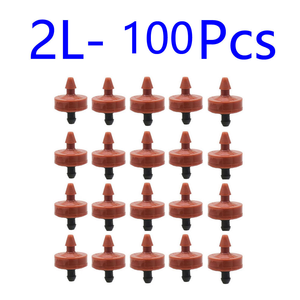 5-100Pcs Garden 2L/4L/H 8L/H Emitter Pressure Compensating Dripper Micro Irrigation Hose Drip Head Water Saving Dropper: 2L x 100pcs