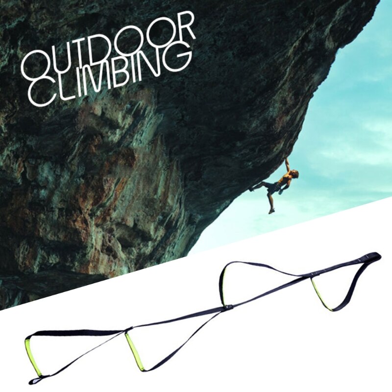 4 Step Outdoor Soft Ladder Tree Tent Suspended Rope Ladder Webbing Ribbon Escape Training Fire Rescue Climbing Portable