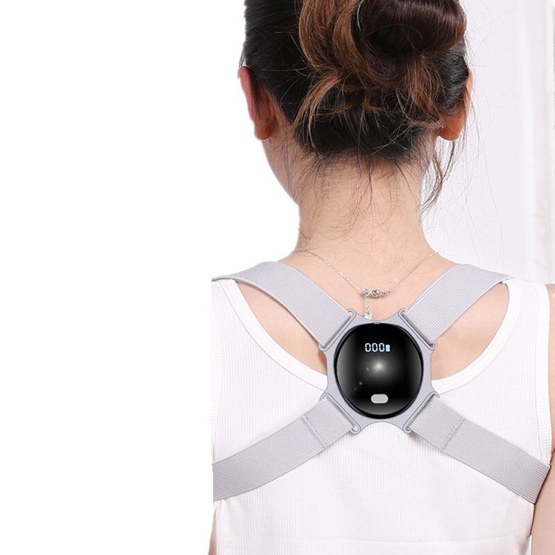 Corrector de postura de espalda ajustable para hombre y mujer, conjunto de arnés de seguridad, protección laboral, soporte de hombro sentado en forma recta: A