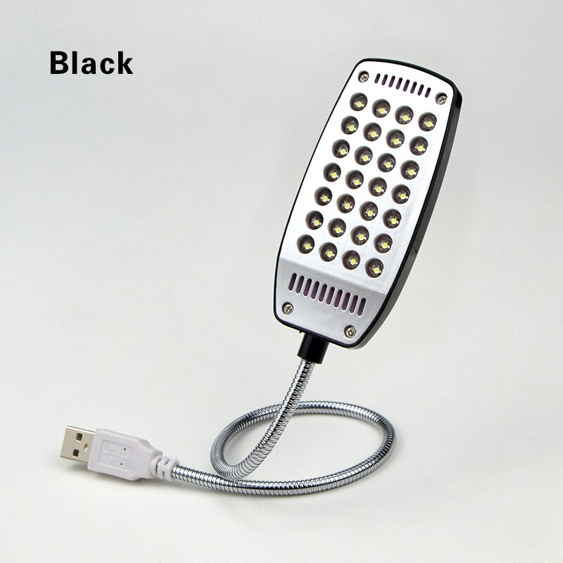 Lámpara de mesa LED USB Lámpara de lectura para ordenador portátil Lampara LED Escritorio Lámpara de lectura lámpara de estudio para niños: Negro
