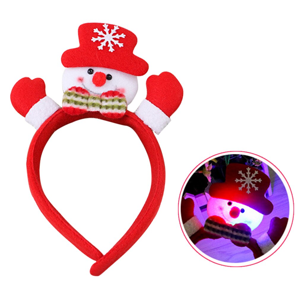 LED Flashing Christmas Hair Band Xmas Headband Light Up Hair Band For Christmas Decoration Party Christmas for Kids: Snowman