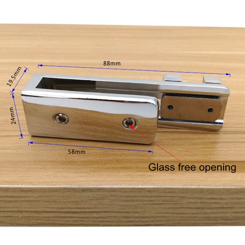 Zinc Alloy Shower Room Push Sliding Door Bathroom Door Lock Punch-Free Glass Door Lock 6 mm -10 mm Frameless Glass Door