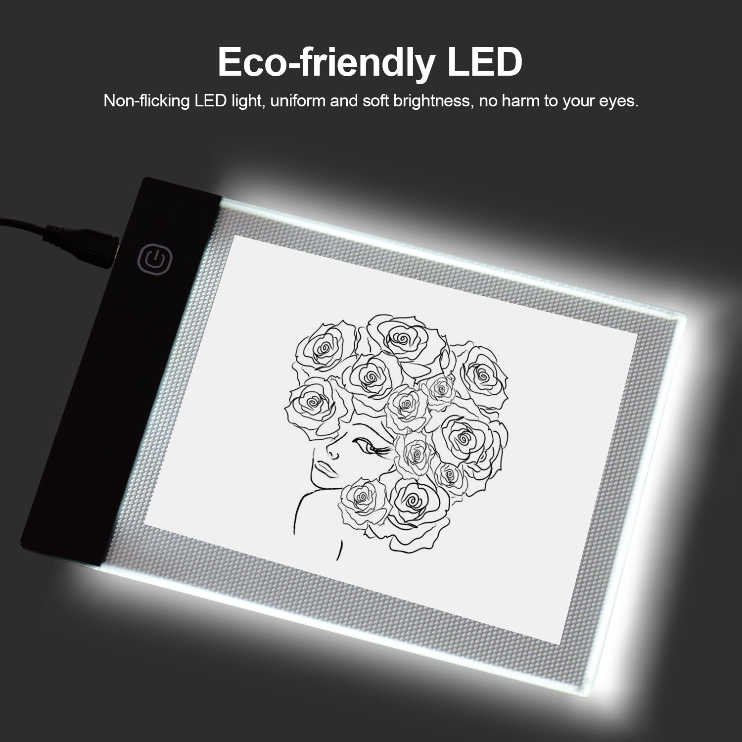 Portable Flip Book Kit with Light Pad Tablet LED Light Box Brightness Control 300 Sheets Flipbook Paper Binding Screws