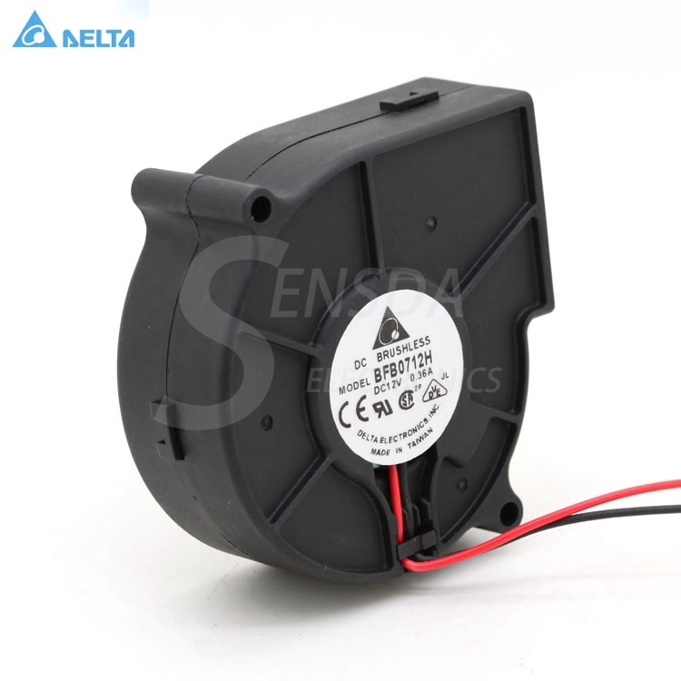 Originele Delta BFB0712H 7530 75mm DC 12 V 0.36A Hoge Snelheid CFM Luchtdruk Projector Blower Centrifugaal koelventilator