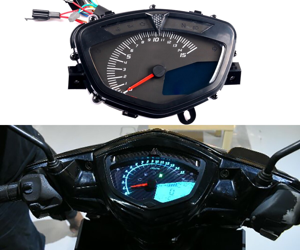 Motorcycle Tachometer Digital Odometer Speedometer Meter Gauge Moto Tacho Instrument For Yamaha LC135 LC 135 Water Temperature