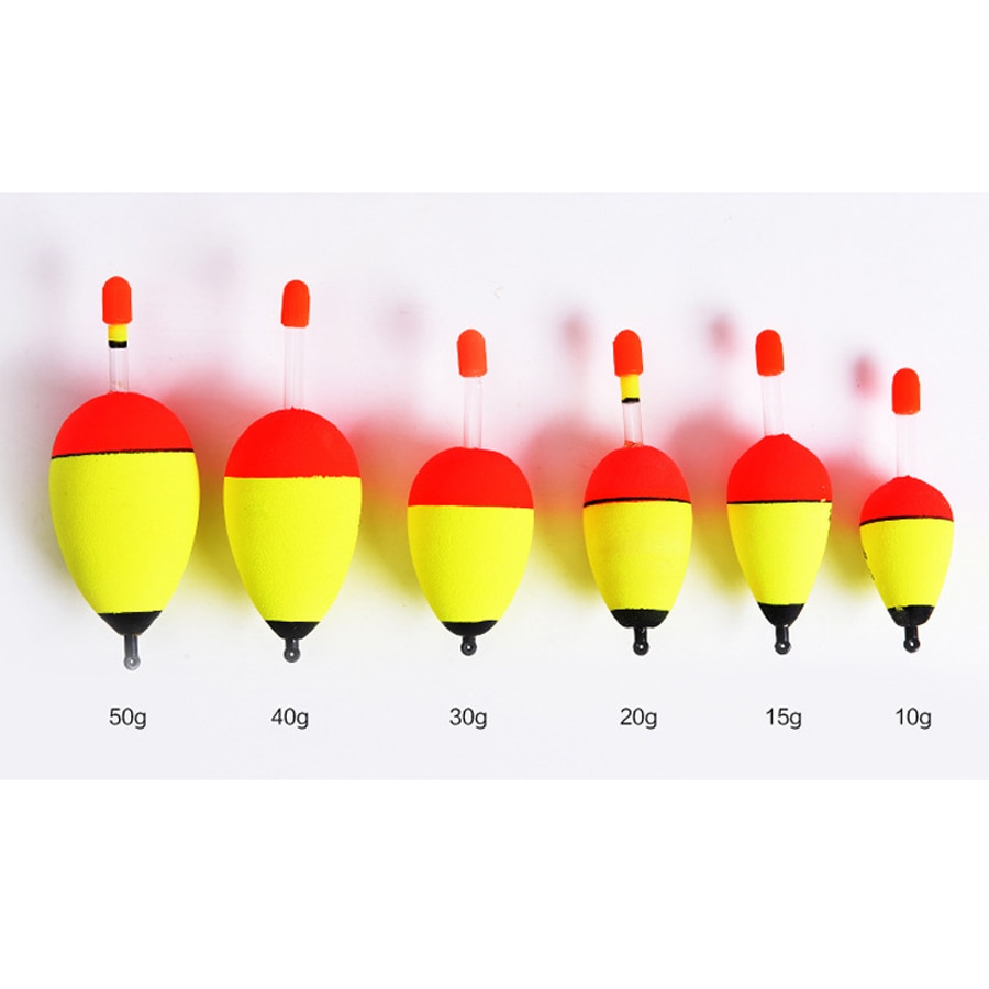 10Pcs/lot EVA Fishing Floats Set Sea Fish Float 10g-50g Bobber Night Luminous Sticks Belly Throw Rod Fishing Tackle Accessories