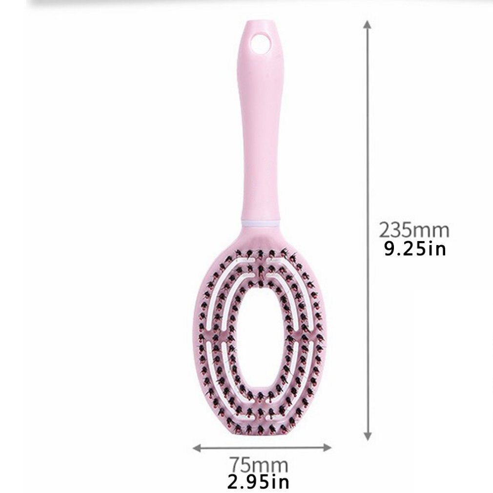 Hår hårbotten massage kam hår borste borst nylon dam blött lockigt hår trassligt hår salong frisörverktyg