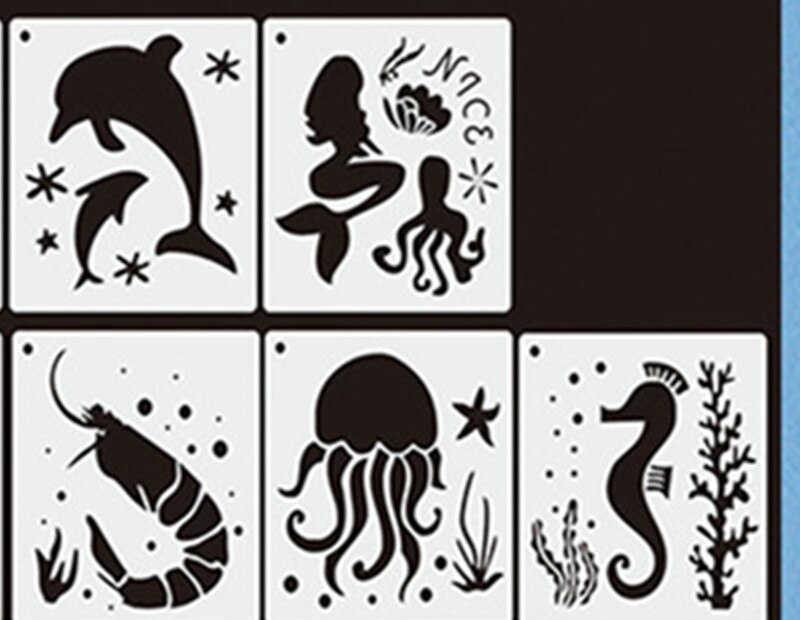 Sponge Daubers Inkpads set Finger Painting Sponge Finger Cots for Scrapbooking Decorative Painting tool Art Craft Supplies: 5pcs mermaid