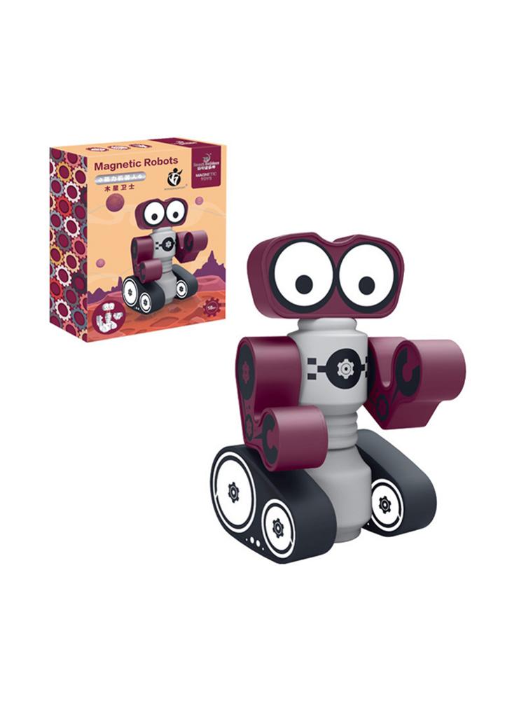 Magnetiske robotter børn magnetiske blokke sæt stabling robotter legetøj pædagogisk legesæt til drenge piger
