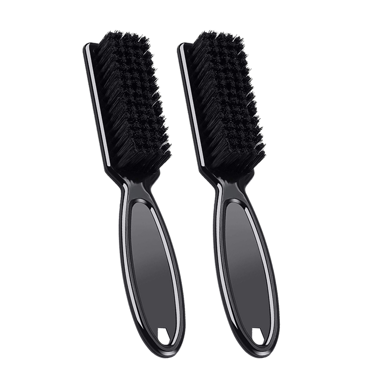 Ensemble de brosses de barbier pour hommes, plumeau pour le visage, ensemble de barbe, brosse à cheveux cassés, brosse ronde de coiffure pour le cou: GRIS