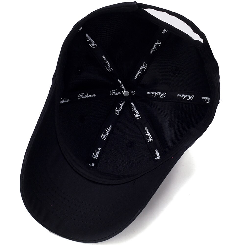 Gorra de béisbol de Color sólido, negra, Snapback, sombreros, ajustada, informal, Hip-Hop, sombreros para hombres y mujeres