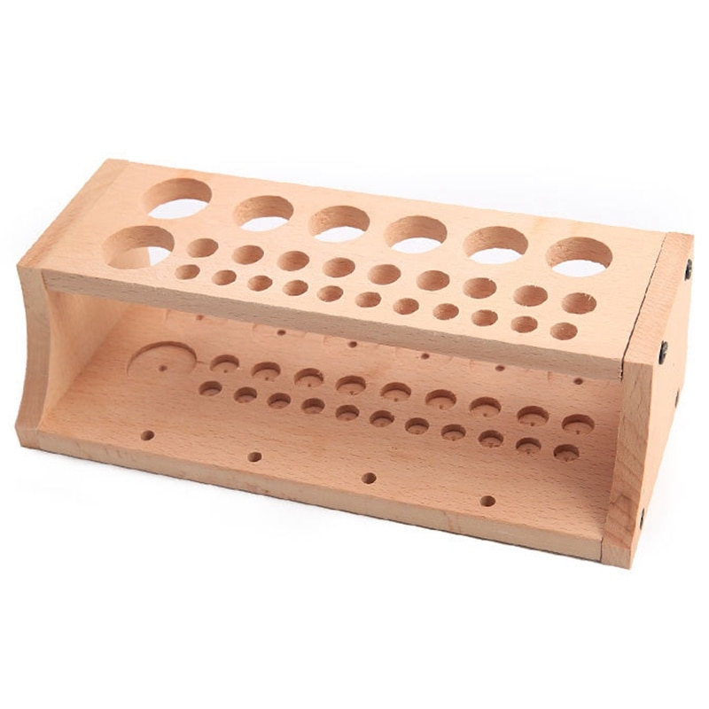 1Set 27 Holes 4 Spool Thread Stand Rack Tool Stamp Stand Beech Rack Leather Holder Diy Storage Holder For Leathercraft Tool Set