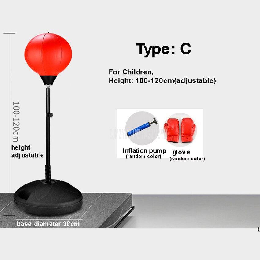 Vertical Floor Stand Boxing Speed Ball Training Reaction Target Steel Metal Boxing Training Fitness Equipment For Adult/Children: C Type