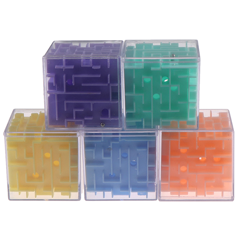Transparante 3D Doolhof Magische Kubus Zes-Zijdige Puzzel Speed Cube Rollende Bal Game Cubos Doolhof Speelgoed Voor Kinderen Educatief