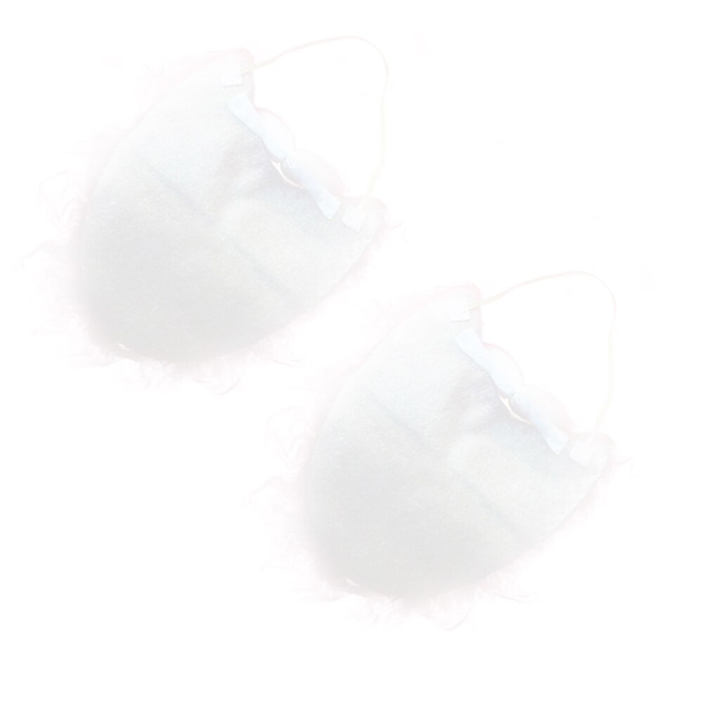 2pc Xmas Santa Claus Curly Wig and Beard for Christmas Performance Props Beard (White)