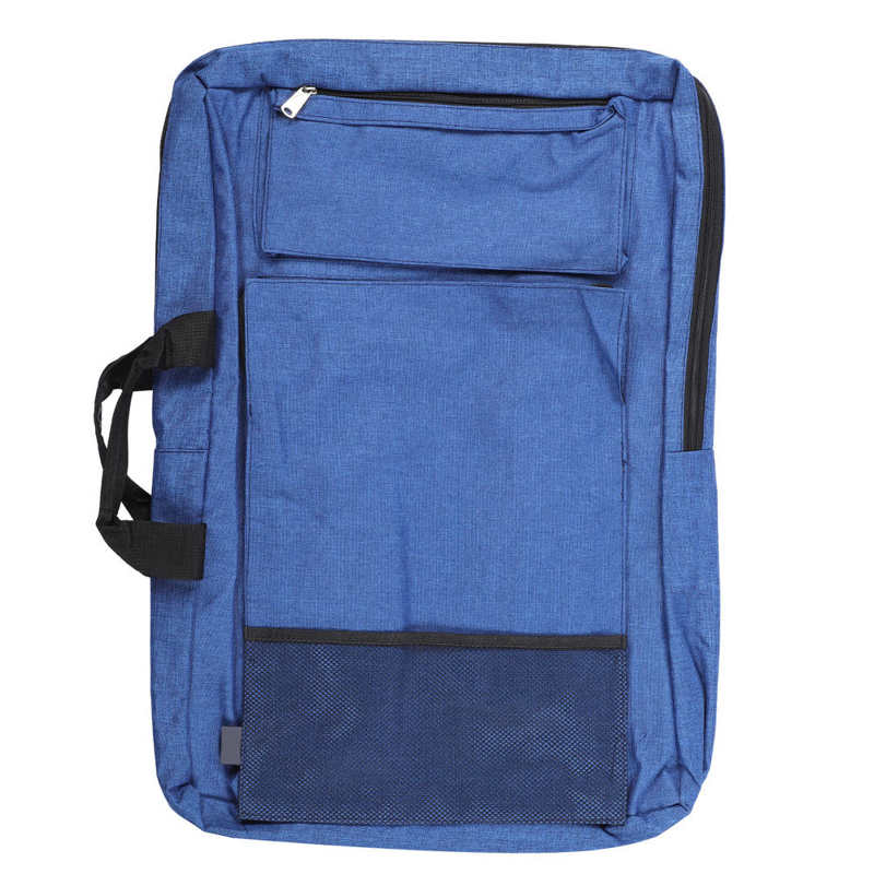 Art Drawing Bag Art Drawing Bag Waterproof Backpack Sketch Board Storage Multi‑Function Tote Bag Drawing Board Bag: Blue