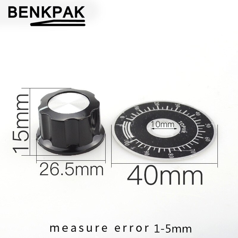 Dial de precisión + perilla/potenciómetro de perilla de Control de aluminio numérico