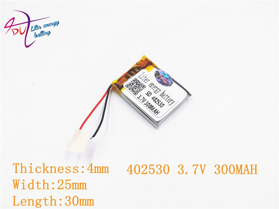 352530 3.7V,300mAH,[402530] Polymer lithium ion / Li-ion battery for TOY,POWER BANK,GPS,mp3,mp4,cell phone,speaker