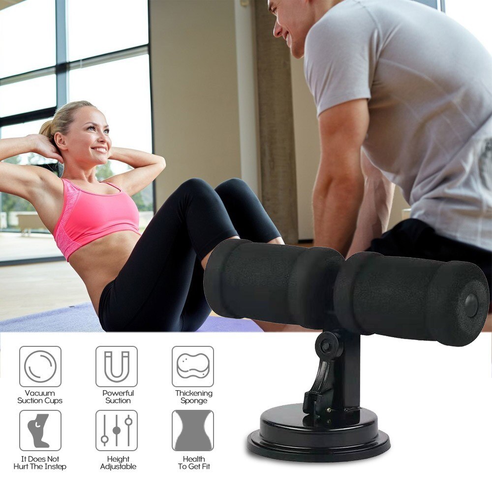 Multifunctionele Fitness Sit-Ups Assist Device Osculum Soort Vacuüm Zuignap Abdominale Curl Extra Apparaat: Beige