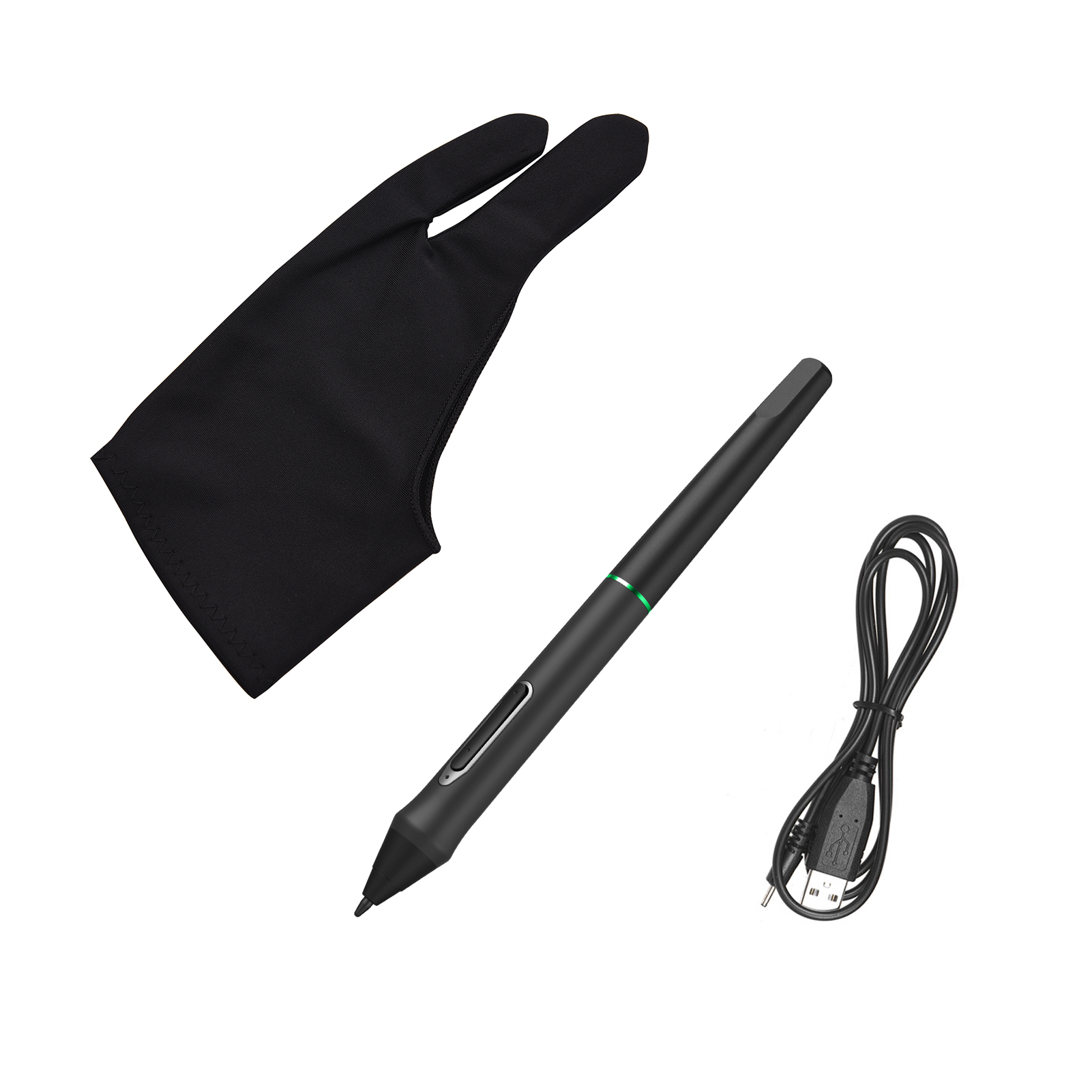 Stylet à pression Rechargeable avec batterie XP-PEN P55C, pour tablette graphique, avec deux doigts, gant de dessin, taille libre
