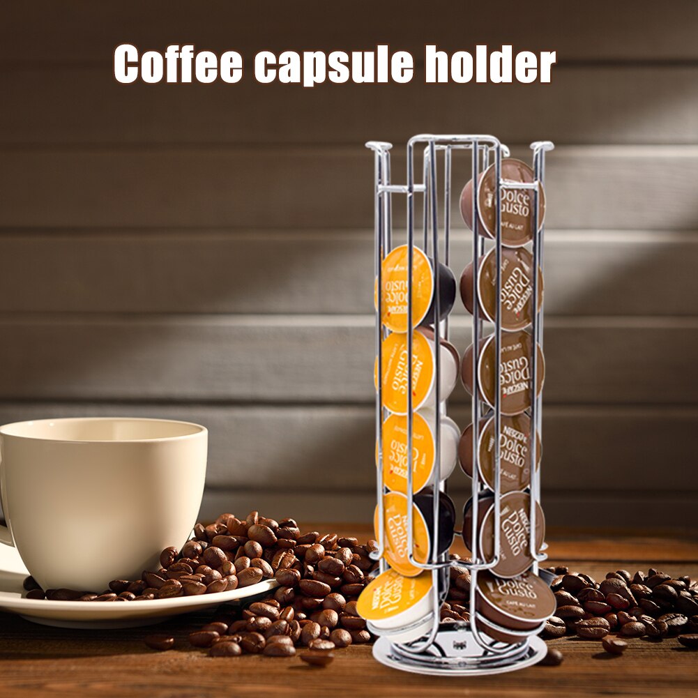 Metalen Koffie Pods Houder Ijzer Chroom Plating Stand Koffie Capsule Opbergrek Dolce Gusto Capsule