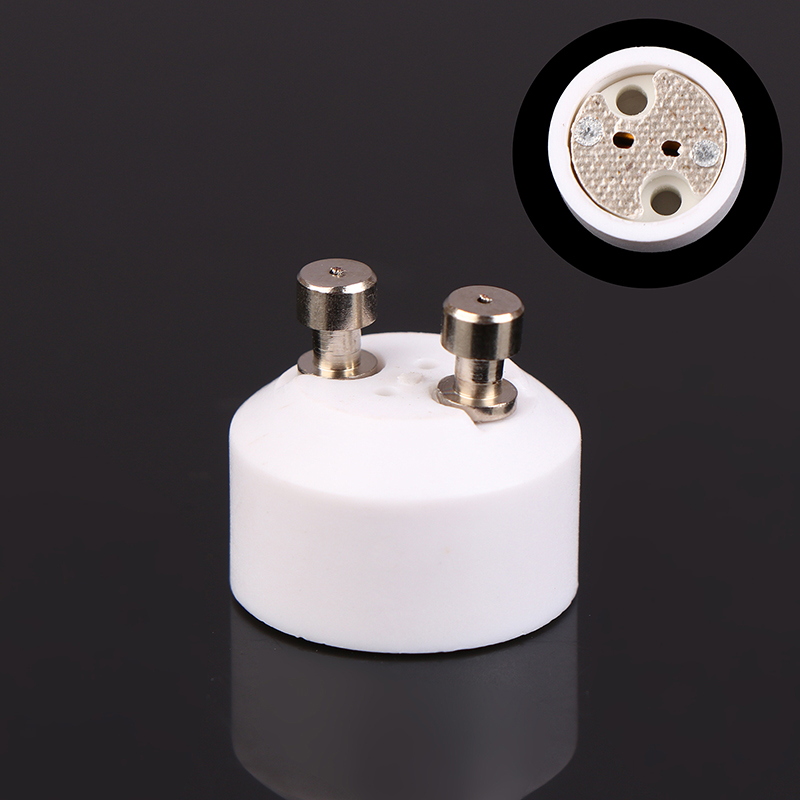 Base de enchufe de cerámica de , bombilla LED halógena, GU10 a MR16, G4, GU5.3, adaptador de Pin GY6.35, convertidor blanco, portalámparas