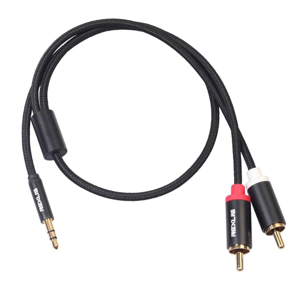 3.5mm to RCA Stereo Subwoofer AUX Cable Connector Splitter Wire 50cm
