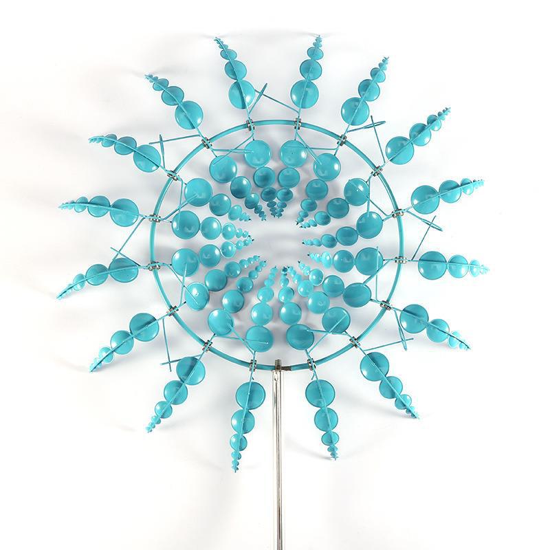 1pc Magical Kinetic Metal Windmill Spinner Unique Wind Powered Catchers Patio Garden Lawn Outdoor Courtyard Decoration: Dark Grey