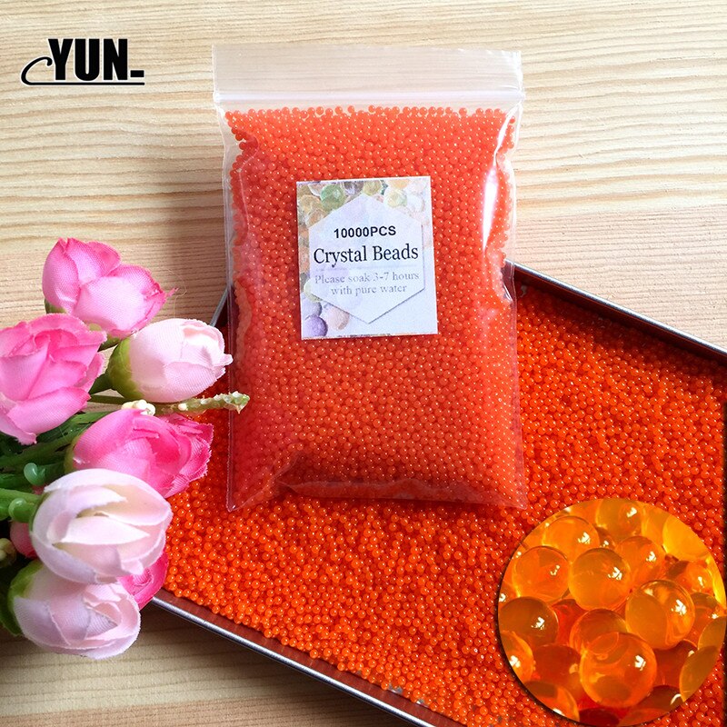 5000PCS Pearl Shaped Hydrogel Crystal Soil Water Beads Bio Gel Mud Grow Magic Jelly Balls Orbiz ForHome Wedding Decor 6D: Orange
