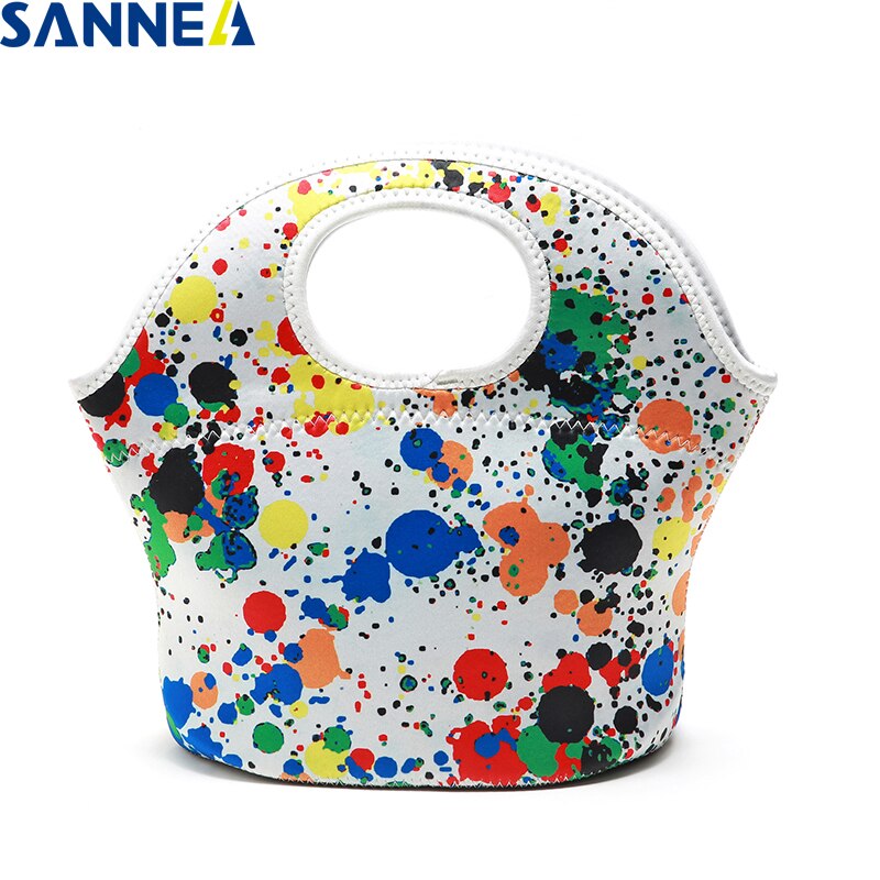 Borsa termica in materiale Neoprene SANNE 5L cartone animato termico impermeabile portatile isolato impacco di ghiaccio tessuti da immersione borsa termica isolata