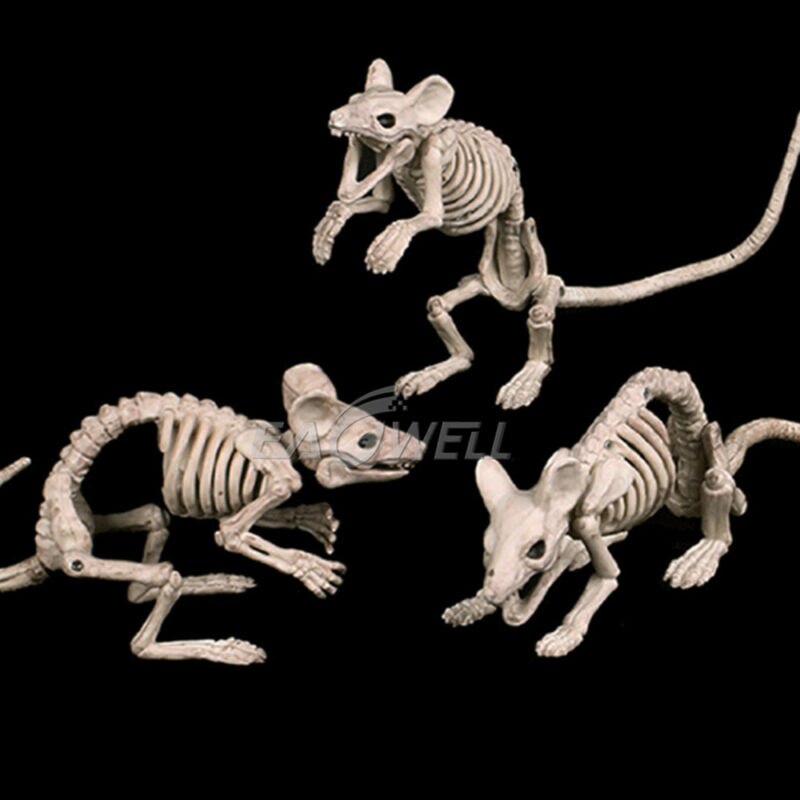 Neue Halloween Skelett Katze Hund Maus Stütze Ebene Knochen Party Einkaufen Dekoration Grusel