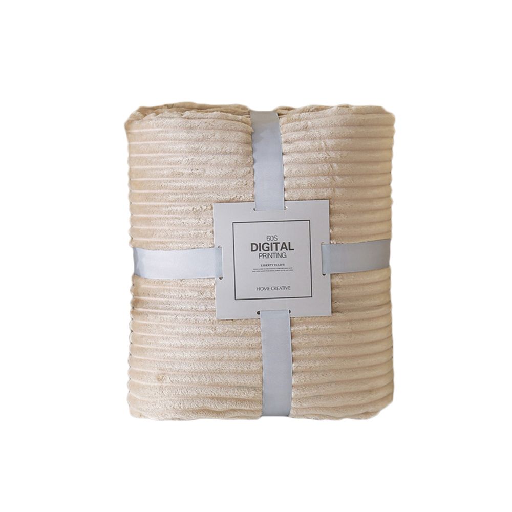 10070cm Camping Warm Cozy Lightweight Fuffy Throw Flannel Solid Color Blanket