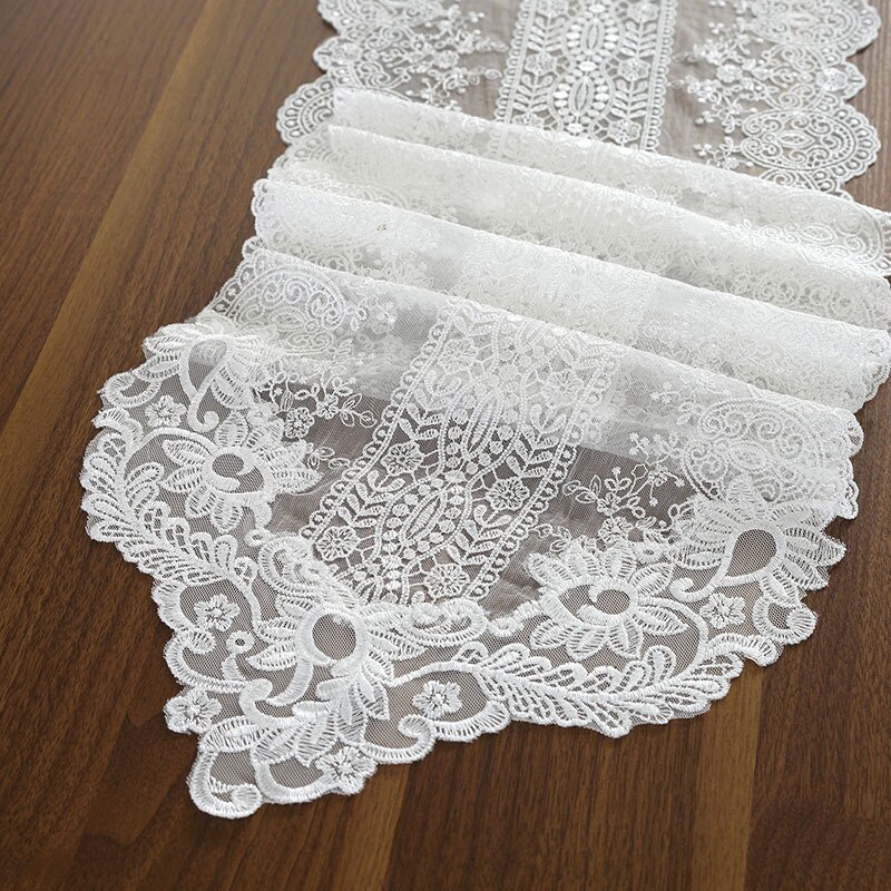 Korean table runner dressing table cover cloth rectangular lace shoe cabinet computer desk dressing table European dressing tabl