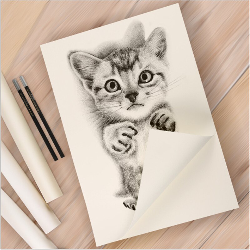 16K Kraft Cover Sketchbook Diary for Drawing Painting Graffiti Sketch Paper Memo Pad Notebook Office School Supplies