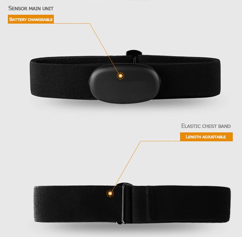 Hartslagmeter Borstband Riem Bluetooth 4.0 ANT Smart Sensor Outdoor Fitness Apparatuur Band voor Wahoo Polar Garmin Horloge