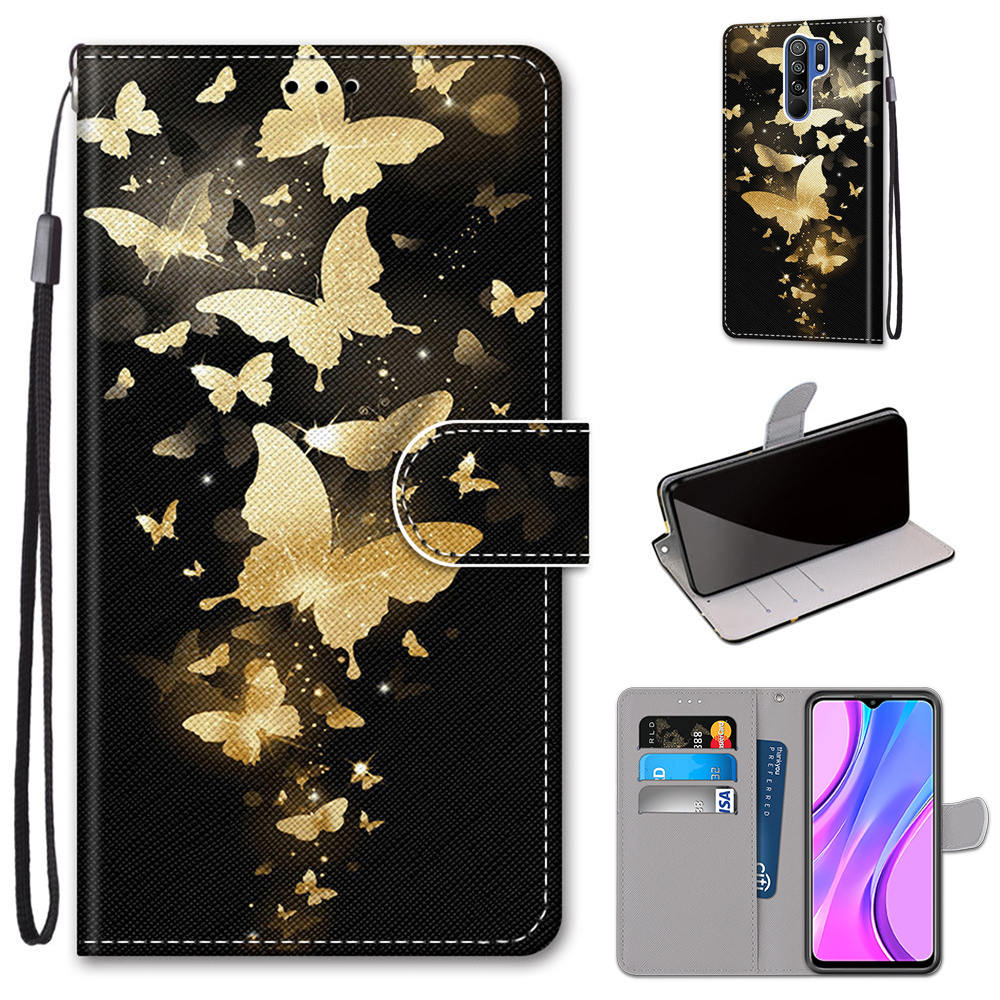 Custodia per Xiaomi Redmi 9 custodia Flip portafoglio in pelle custodia magnetica per Xiaomi Redmi 9 Redmi 9 custodie per libri Cute Anime Cat Fundas Bag: 14