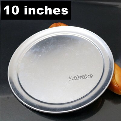 arrivals 6, 8, 10, 12, 14 inches shallow pizza pan anodic aluminium alloy cake bakery holding tray for DIY kitchen bakeware: 10 inches
