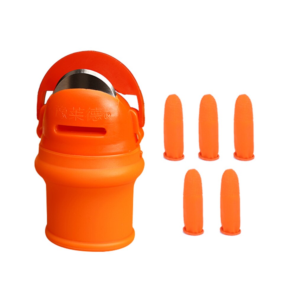 Thumb Cutter Beans Picker Finger Guards Plant Picking Tool Kitchen Gadget Thumb Scissors with Pepper and Beans Fingertip Tools: L 5pcs