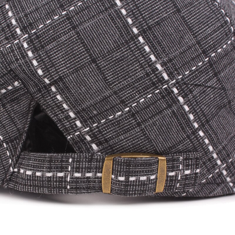 RoxCober Plaid vintage Berets cap for women men Cotton Flat Cap chapeau Newsboy Caps Ivy Cap Gatsby Hat peaky blinder hats 155