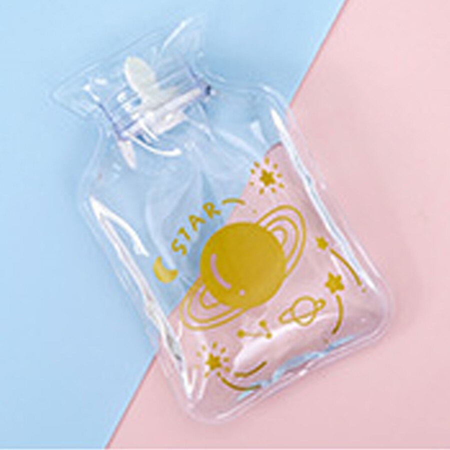 Transparent water injection water bag compress cartoon warm hand treasure warm stomach portable warm water bagA811