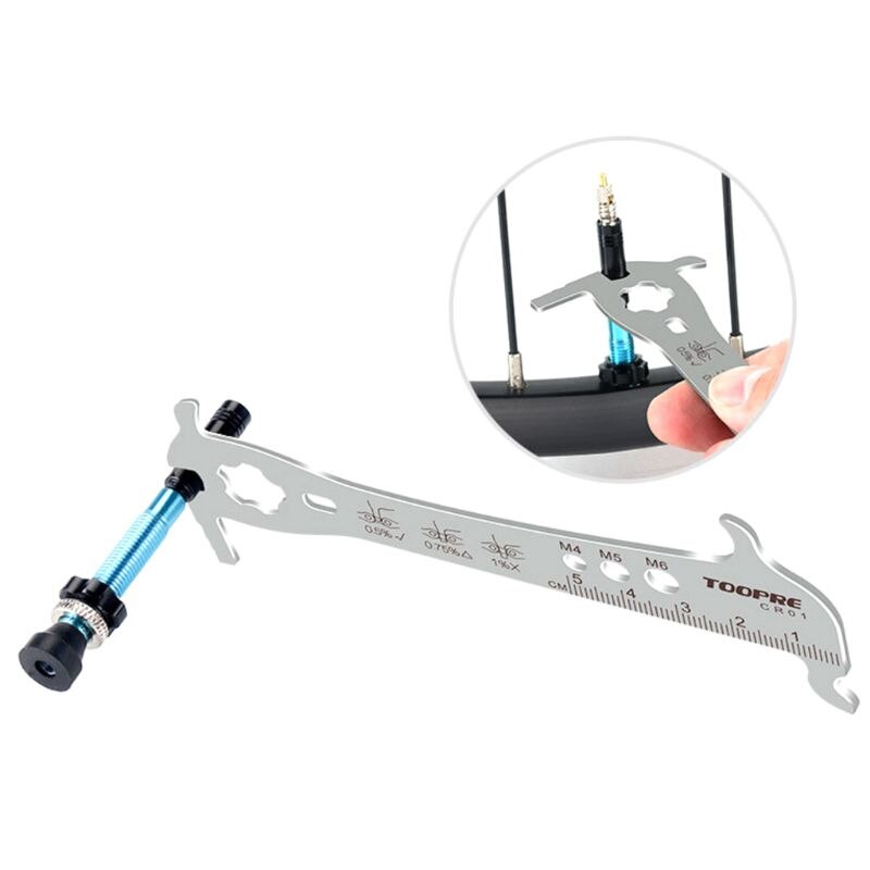 6 in 1 Mountain Road Bike Chain Length Checker Stainless Steel Bicycle Chain Gauge Wear Measure Indicator Repair Tool