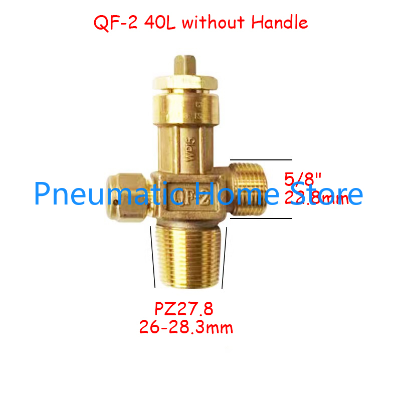 4L 40L Oxygen Valve QF-2 PZ19.2 PZ27.8 QF-2C PX-32A Argon Gas Cylinders Nozzle Steel Cylinder Head Cut-off Valve