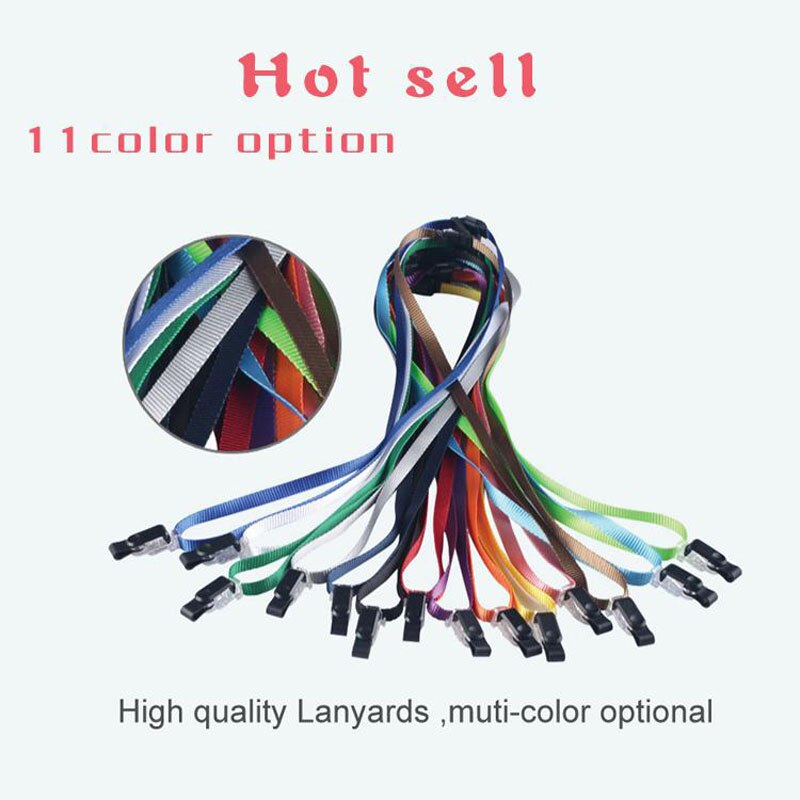 Porte-Badge multicolore d'affaires de étui pour carte d'identité acrylique avec des fournitures scolaires d'employé de lanière de sécurité (taille Standard)