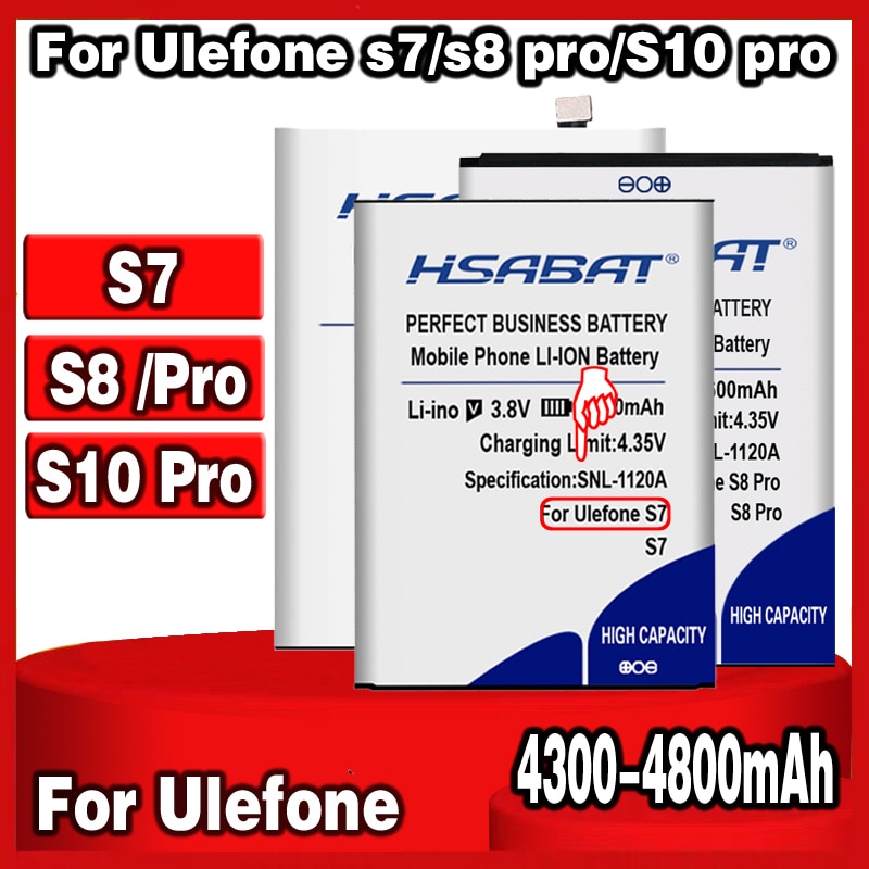 Hsabat 4300 Mah-4800 Mah Batterij Voor Ulefone S7 Voor Ulefone S8 / S8 Pro Voor Ulefone S10 Pro