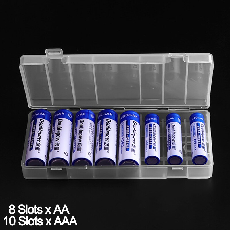 ALL IN Battery Case for 18650 26650 16340 Battery Holder Storage Box for 2 4 8 AA AAA Rechargeable Battery Container Organizer: For 8x AA AAA